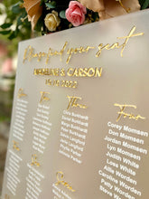 Frosted Acrylic Seating Chart-RR